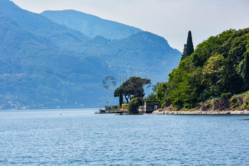 意大利科莫湖夏季海岸观船意大利图片