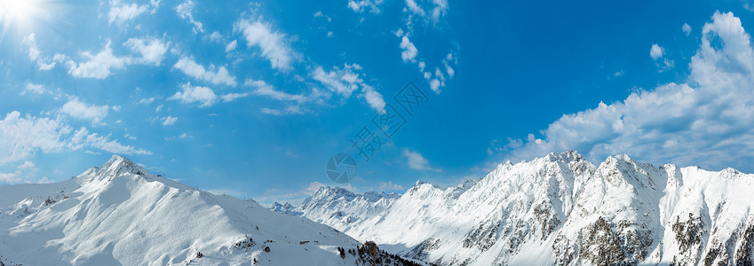 奥地利阿卑斯山全景观图片