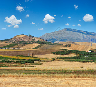 意大利西里夏季乡村美丽的景色图片