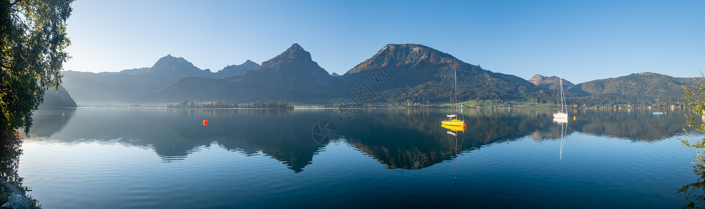 圣提拉湖圣沃尔夫冈伊萨兹卡默古特上奥地利州背景