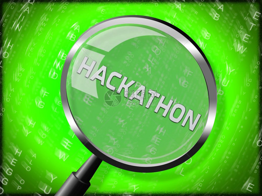 Hackathon技术威胁在线编码3d发件人展示网络犯罪代码器会议以阻止间谍或恶意黑客图片