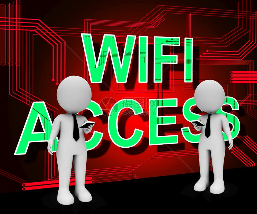 Wifi接入点远程热3d图片