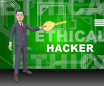 道德黑客跟踪服务器脆弱3d展示演测试防范攻击或网络犯罪的渗透威胁图片