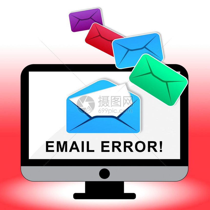 发送麻烦2d说明显示不成功的电子邮件警告如信丢失或发送灾难图片