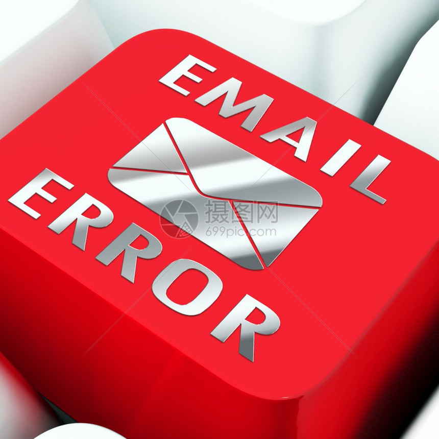 邮件失败错误发送麻烦3D发件人显示失败的电子邮件警告如信丢失或送出灾难信封计算机密钥在蓝色中发送邮件或联系人图片