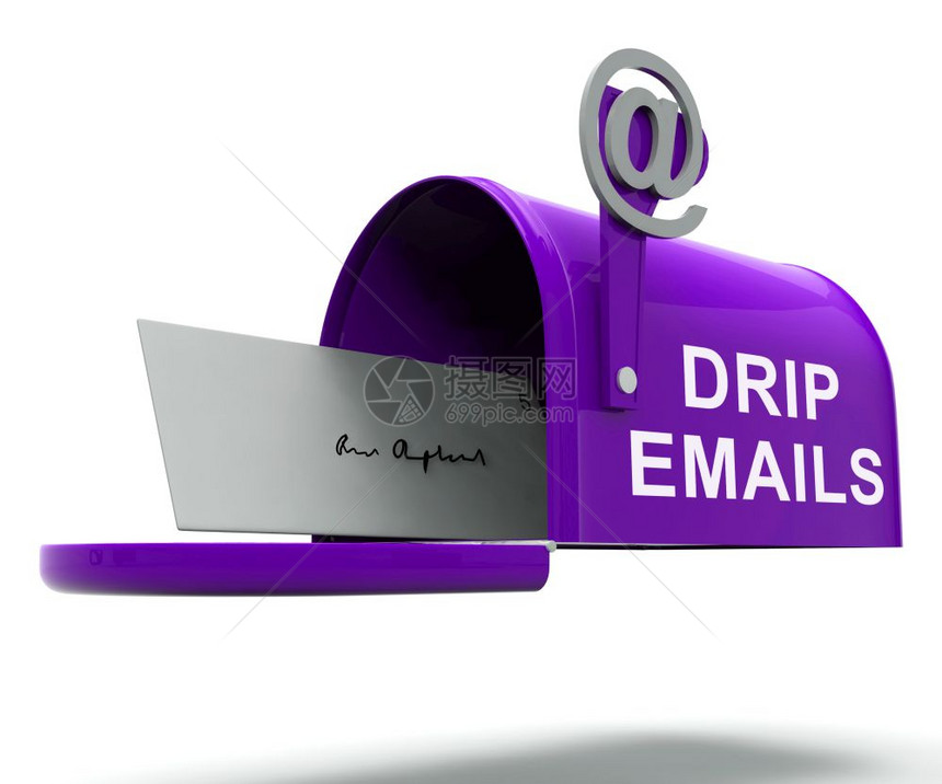 Drip营销通讯外联3d利用直接通信发送电子邮件进行营销的招标展示图片
