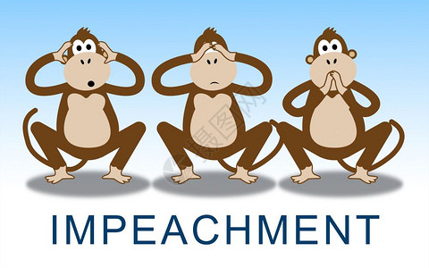 弹劾腐败总统或政治家的弹劾猴子背景图片