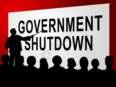 政府关闭论坛意味着美国被参议院或总统关闭图片