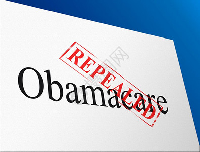 奥巴马医保废除或取代我们的健康保改革USA负担得起的保健立法3d说明图片