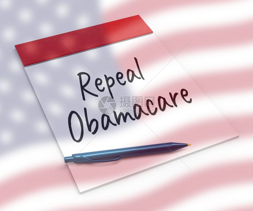 奥巴马医改或取代美国保健改革USA负担得起的保健立法3d说明图片