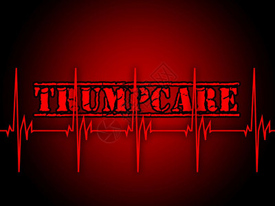特朗普医疗或特朗普医疗废除奥巴马医改医疗保健保险范围2d插图设计图片