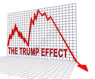 特朗普效应意味着失败的混乱和灾难政治错误的最终结果和论3d说明背景图片