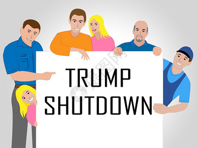 华盛顿2019年月Trump关闭信号意味着美国政府结束对长期治僵局的封锁参议院和国会Standstill编辑说明背景图片
