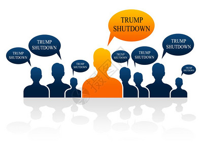 华盛顿2019年月TrumpShutdownComments表示美国政府对长期治僵局关闭参议院和国会Standstill编辑说明背景图片