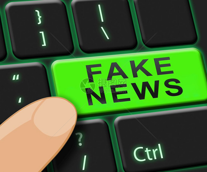 假新闻在线显示虚假信息与谎言政治媒体信息高峰3d插图图片
