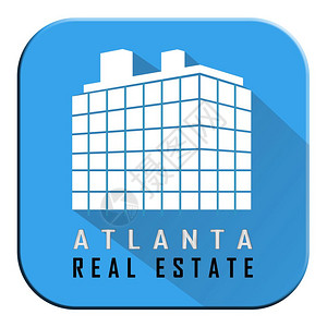 亚特兰大房地产图标代表住房投资和所有权图片