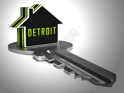 底特律不动产公寓密歇根州住宅购买情况投资财产或房主住抵押3d图片