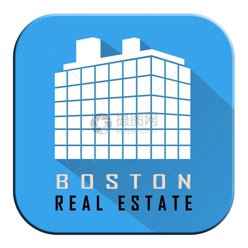 波士顿房地产公寓代表马萨诸塞州的财产美国房子和公寓3d图片