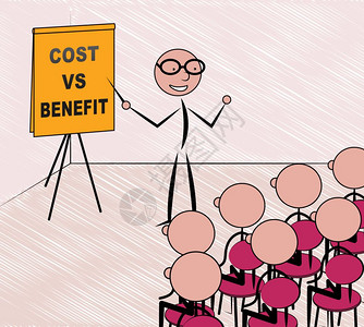 成本五效益教师方法与价格和值比较投资回报或平衡收益3d说明图片