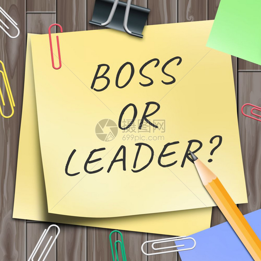 BossVs头条说明意味着领导一个比管理更好的团队鼓励自信战略和强势概念3d说明图片