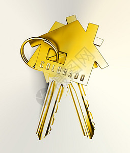 科罗拉多州地产钥匙代表房或采购投资背景图片