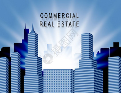 cre商业不动产公寓代表财租赁或房地投资包括办公室和土地租赁3d设计图片