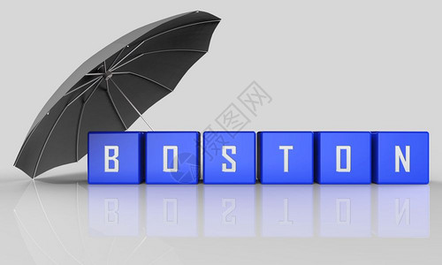 波士顿房地产文字代表马萨诸塞州的财产美国房子和公寓3d说明图片