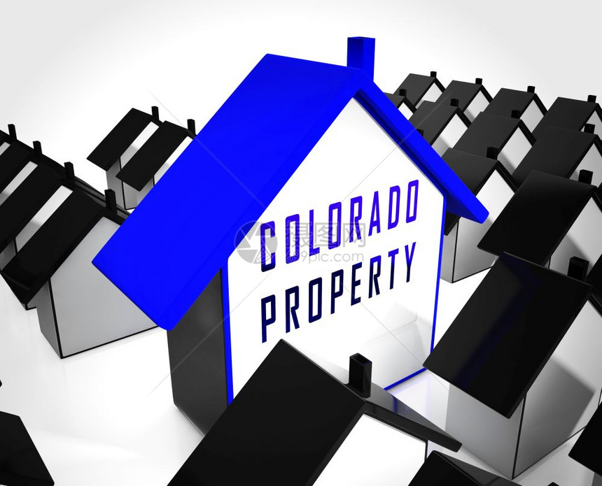 科罗拉多财产图标代表房地或采购投资图片