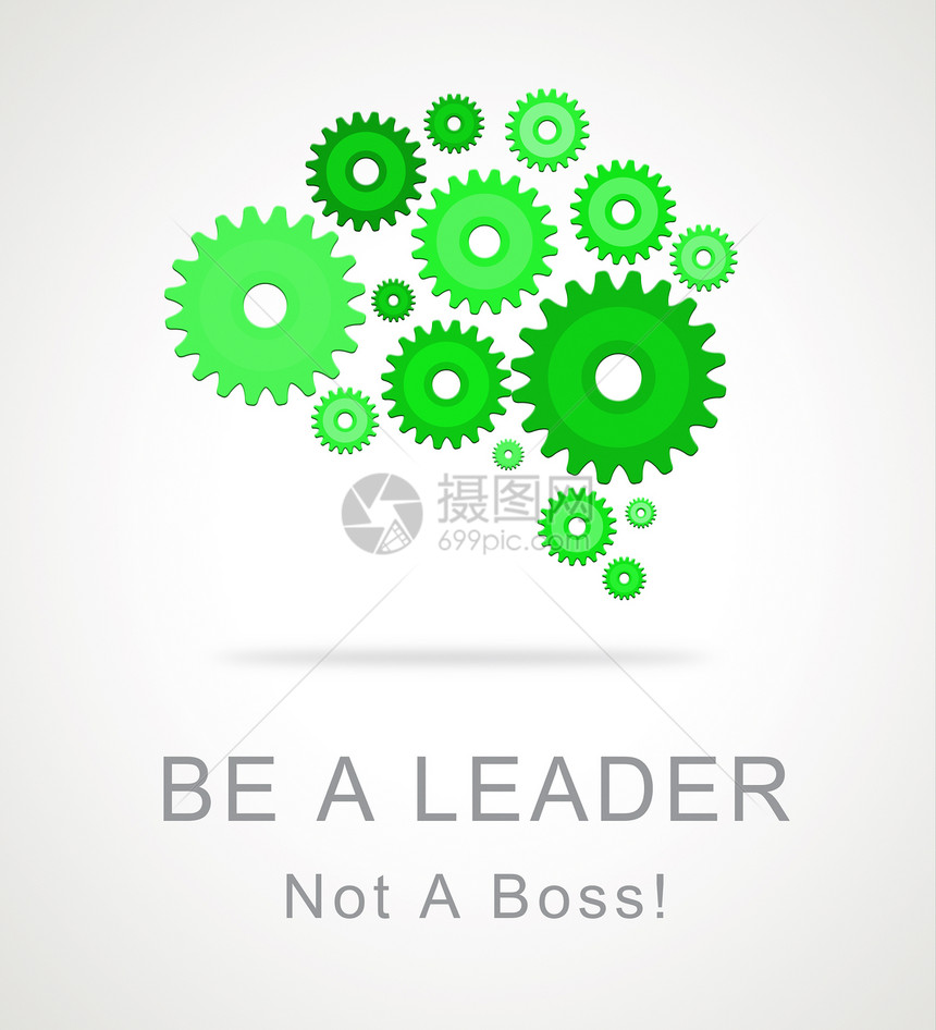 BossVs领导人图标意味着领导一个比管理更好的团队鼓励自信战略和强势概念3d说明图片