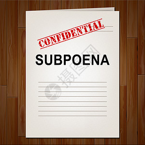 法院Subpoena报告代表3号传票的法律文件3号传票的书状3号传证人的司法文件背景图片