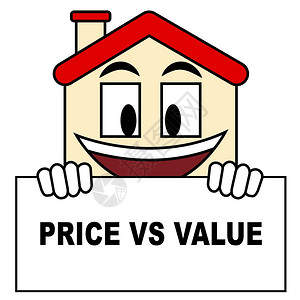 PriceVersus价值图标演示成本和价值产品评买卖预算3d说明图片