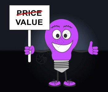 PriceVersus价值符号演示成本和价值产品评买卖预算3d说明图片