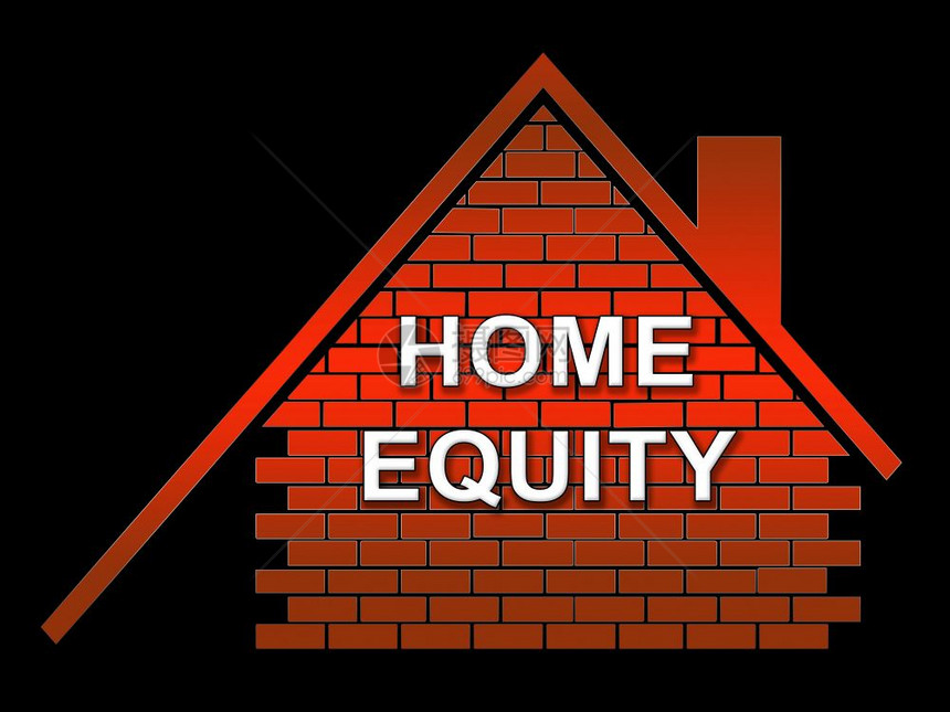 住房产权图标住房符号代表财产贷款或信额度与房屋借款或以公寓作为抵押3d说明图片