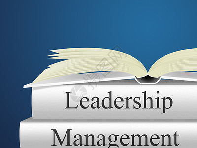 领导者Versus管理者书籍监督Vs领导者与遵守规则和制度相比的企业家愿景3d说明背景