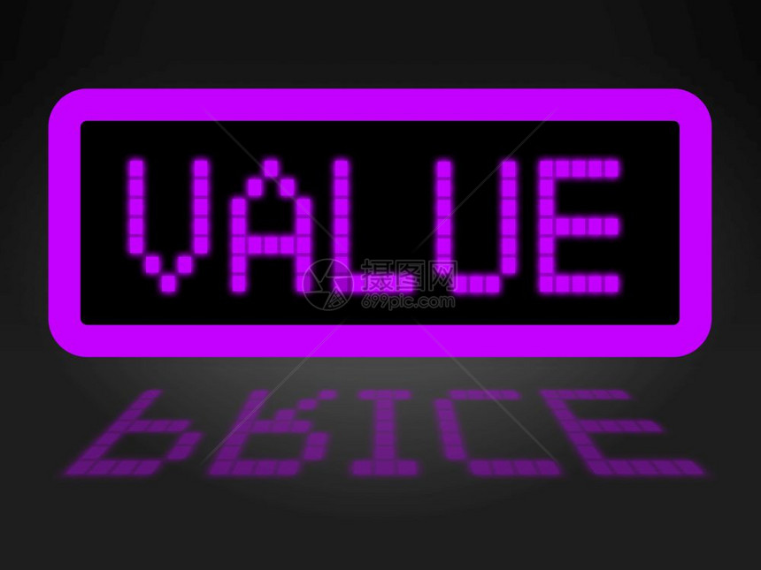 PriceVersus价值图标演示成本和价值产品评买卖预算3d说明图片
