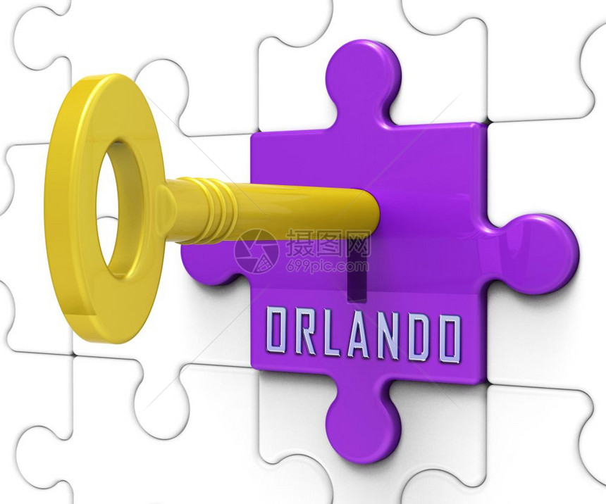 奥兰多住宅房地产主要描述佛罗里达房地产和租赁市中心的公寓或房屋购买经纪人三维插图图片