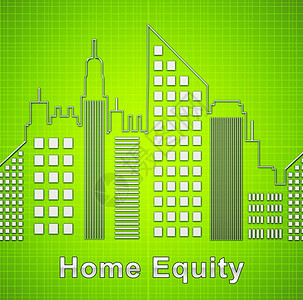 住房产权城市代表财贷款或信额度借房或以公寓作为抵押3d说明背景图片