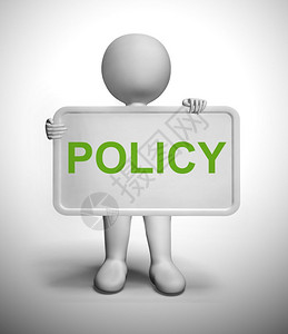政策概念图标系指规则或方法和程序关于遵守规章的一般指导3插图隐私政策信号显示公司数据保护条款背景图片
