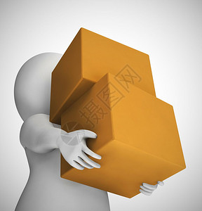 包装或件交付是指邮政服务或货物的分销交付产品的物流3个插图图片
