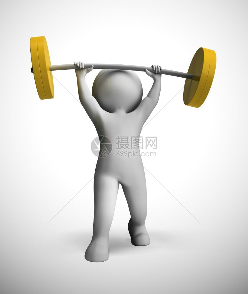 体操锻炼和力强锻炼3D插图图片