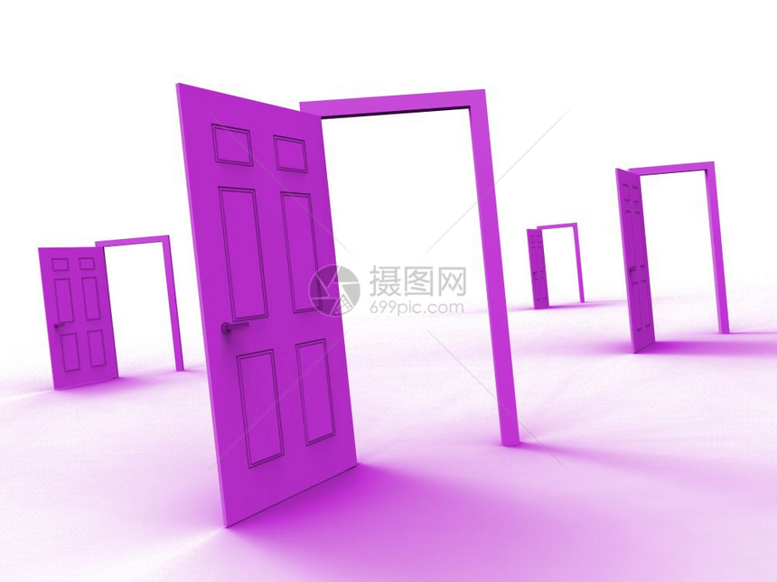 梦之所Doorway图标意味着寻找你的梦之屋或公寓想象理生活奢侈财产3d插图图片