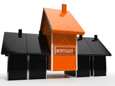 购买抵押贷款利率让Morgage或自有住房融资贷款借和银行计划3d说明图片