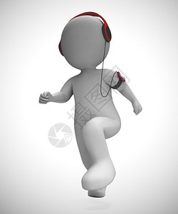 跑步为马拉松赛做好准备健康与耐力运行3D插图图片