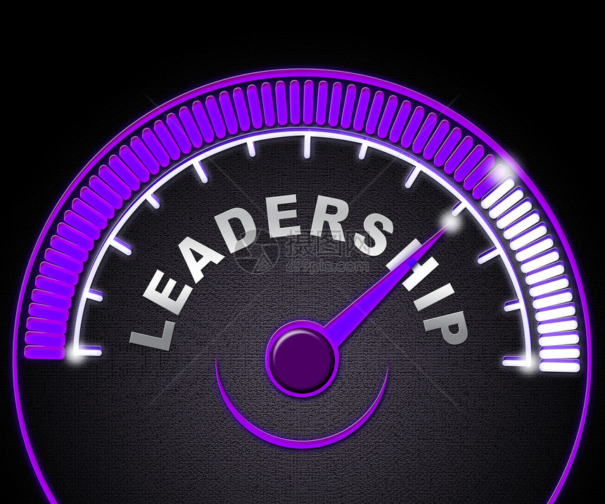 领导者Vs经理Guage演示管理Versus领导者管理专业领导和反对只监督战略3d说明图片