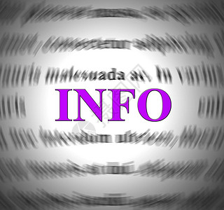 Info概念图标系指信息或数据及情报库的专门知识或诀窍3d插图图片