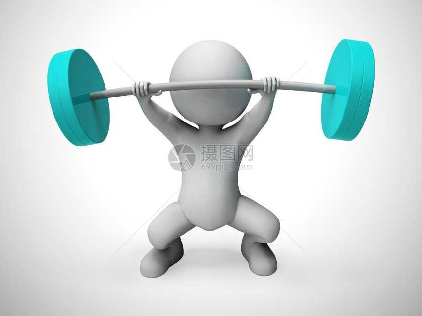体操锻炼和力强锻炼3D插图图片