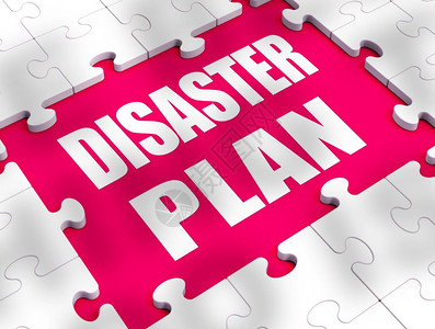 溃败减轻风险和规划未来的灾后恢复计划概念避免灾害的计划或战略3个插图背景