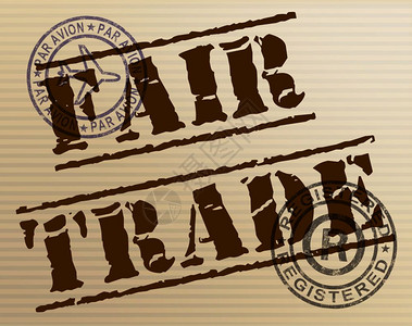 公平贸易概念图标意味着与供应商进行公平交易背景图片