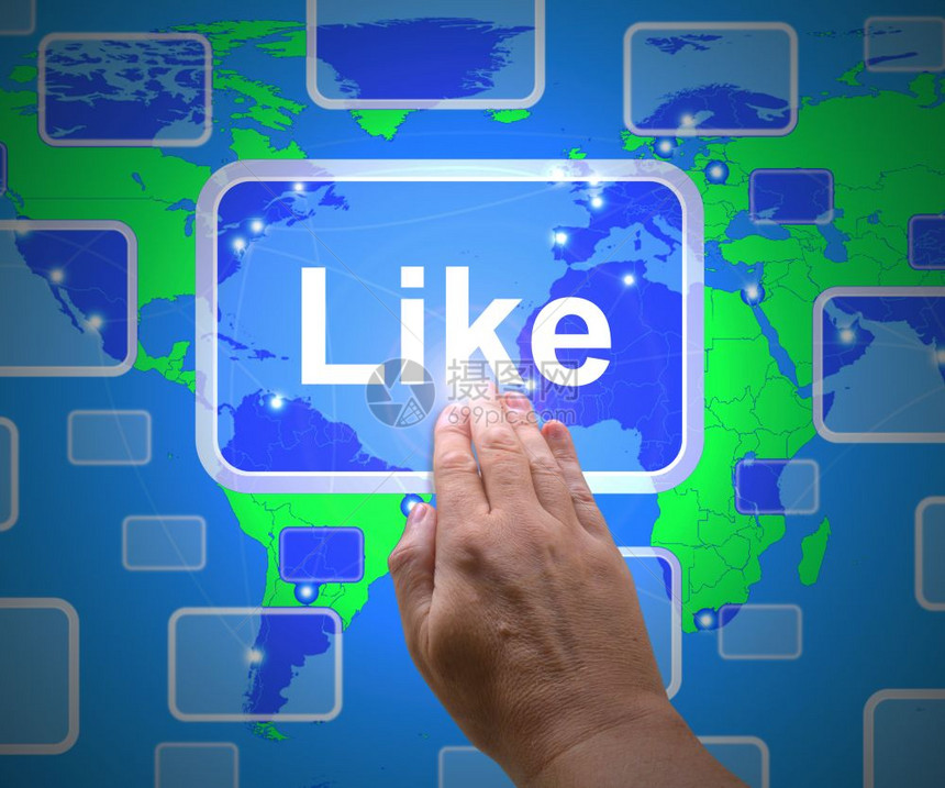 类似按钮概念图标的意指在社交媒体上同意或跟随投票批准在线满意度3d插图如按钮显示批准和成为A粉丝图片