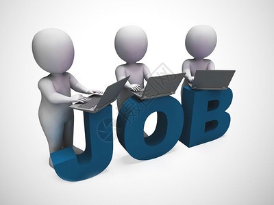 职业概念图标是指职业或就位招聘和工作场所失业3插图图片